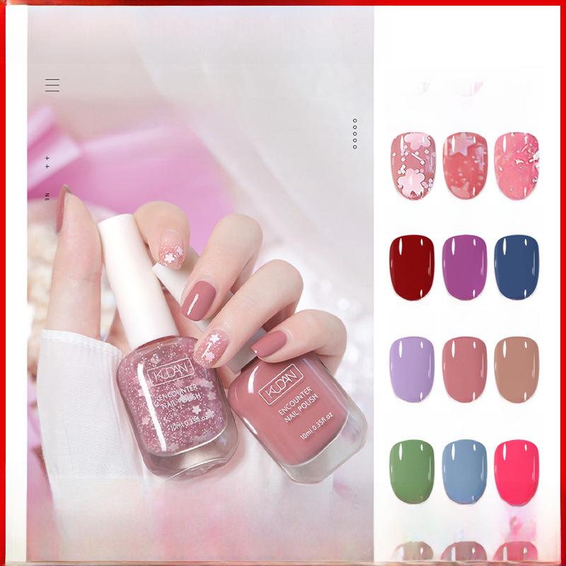 Cool Dan Quick-Dry Water-Based Nail Polish, 10ml, Long-Lasting, Tearable with Light Fragrance.