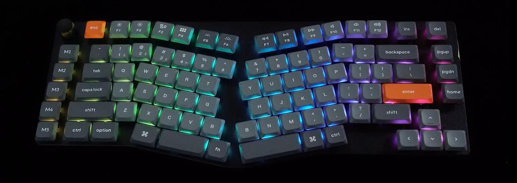Keychron K15 Max Alice Layout QMK Wireless Custom Mechanical US RGB Hot Swap Low Profile Gateron Mechanical Mac Windows Compatible Profile Gateron