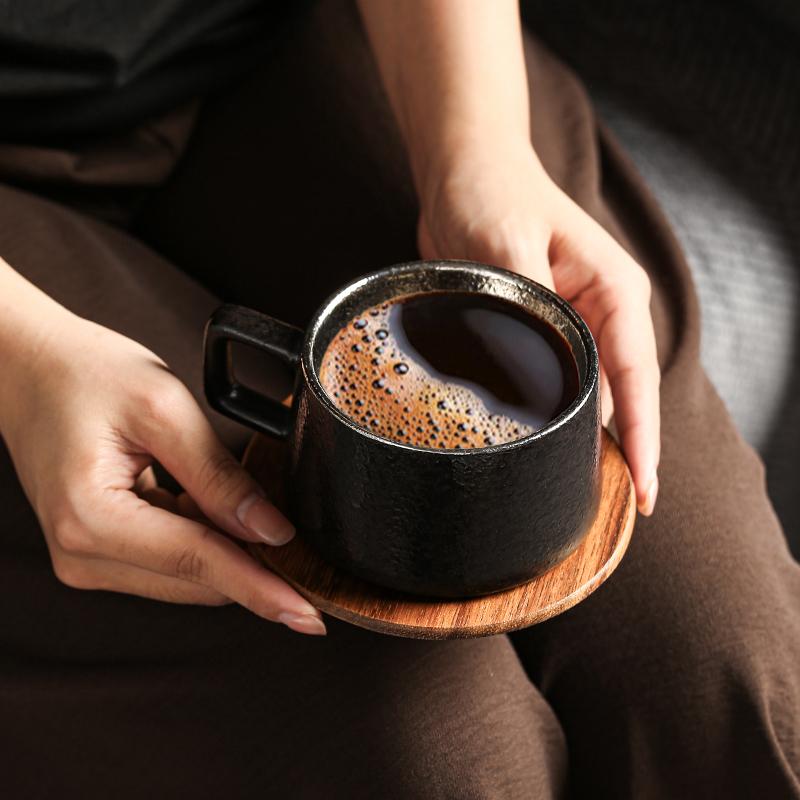 European vintage ceramic coffee cup gift box with high-grade exquisite cup and saucer set household Japanese mugs small cups