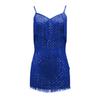 Women's Solid Color Sleeveless Sling Tassel Style Dress Dress