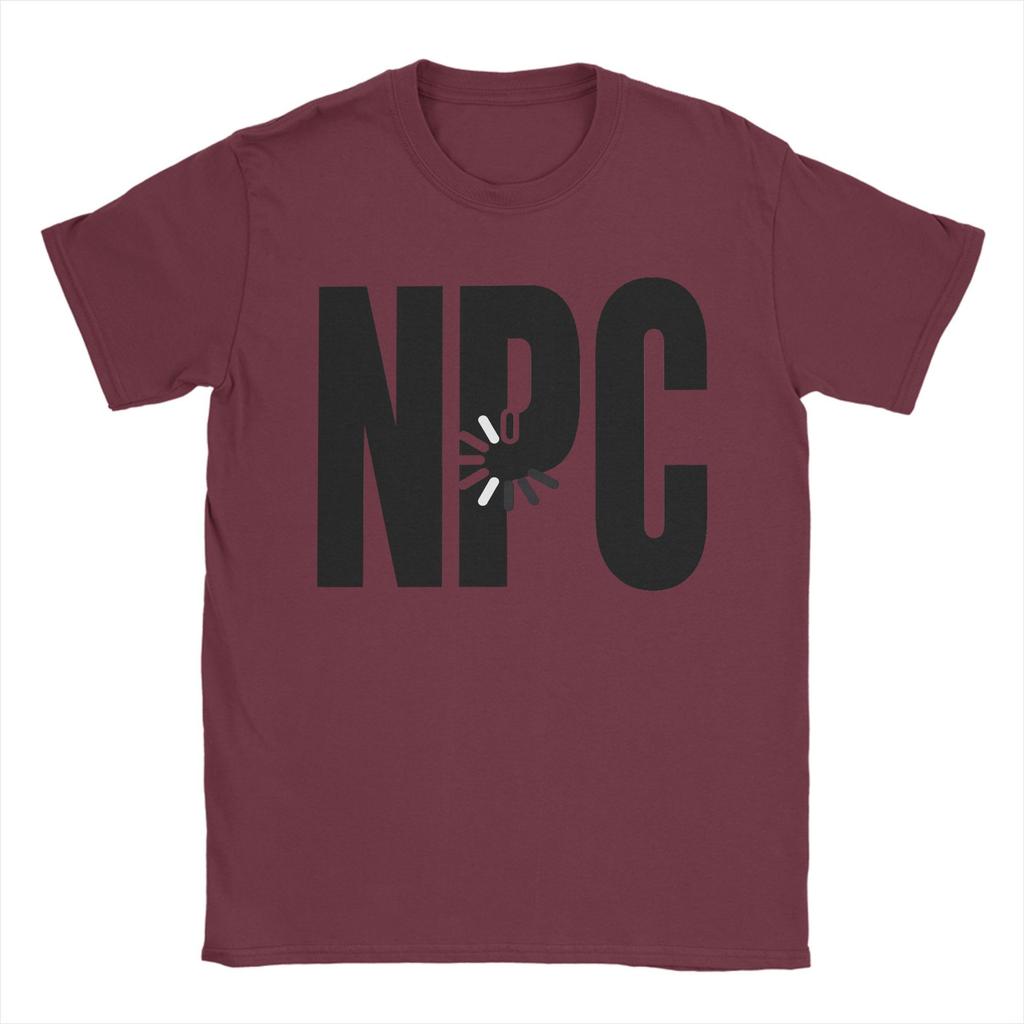 Мужские футболки NPC Loading с черным логотипом Хлопковые футболки Летние Винтажные с коротким рукавом Круглый вырез Хип-хоп Принт Футболка Большого размера