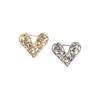 Rectangular Heart Brooch Korean Style Hollow Heart Breastpin Rhinestone Pin  Suit Coat Collar