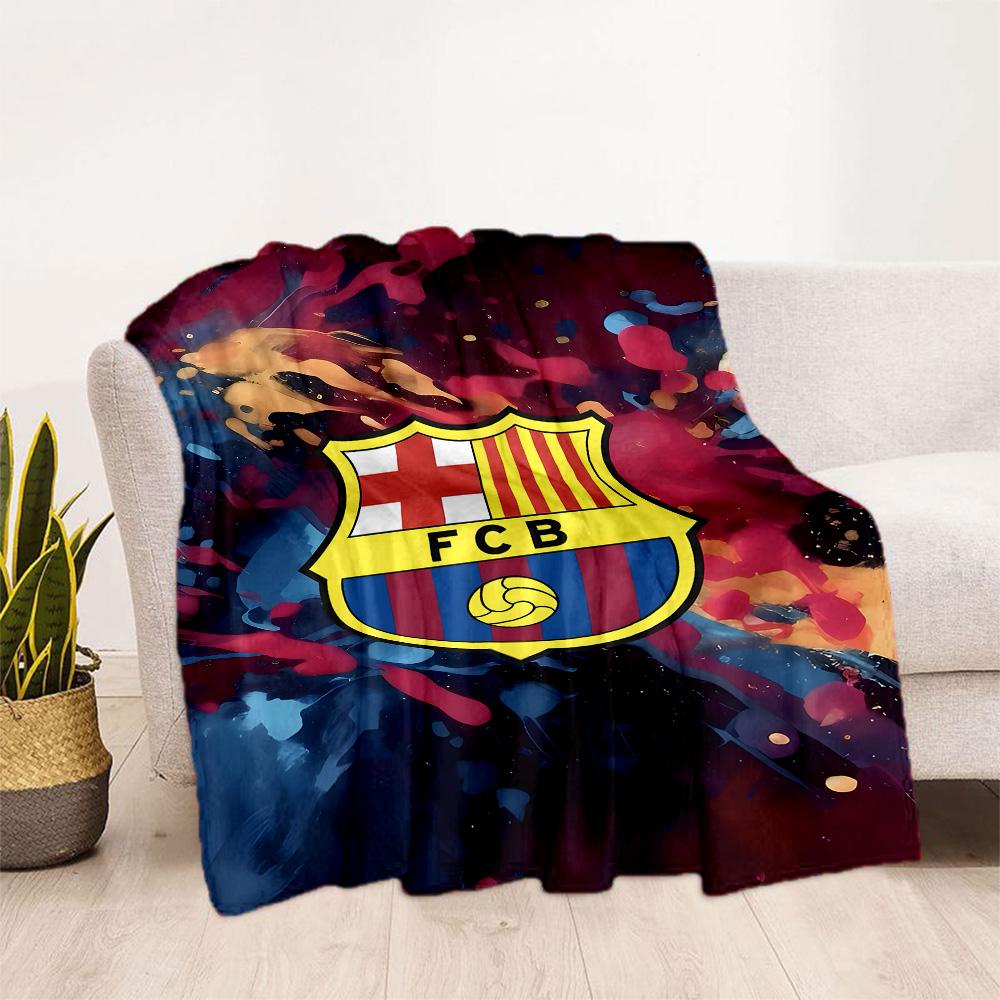 Fcb Crest Blanket Durable Comfort Great for Picnics Seaside Livingroom Four Seasons Universal Modern Gift for Travel Home Birthdays