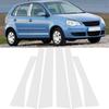4 шт. Серебристые Подходят для Volkswagen Polo Mk4 (9N)Седан 4-дверный 2002-2010 Стойки кузова автомобиля Накладки на оконные проемы дверей Наклейки Аксессуары