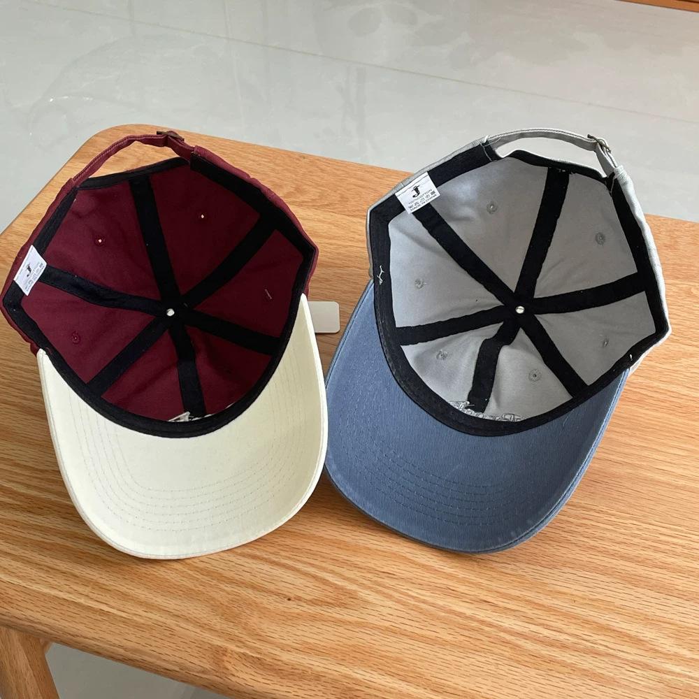 Fashion Hat Korean Version Versatile Color Matching Face Small Baseball Cap Children Contrast Color Embroidery Peaked Cap Outdoor Sports Sun Hat Men
