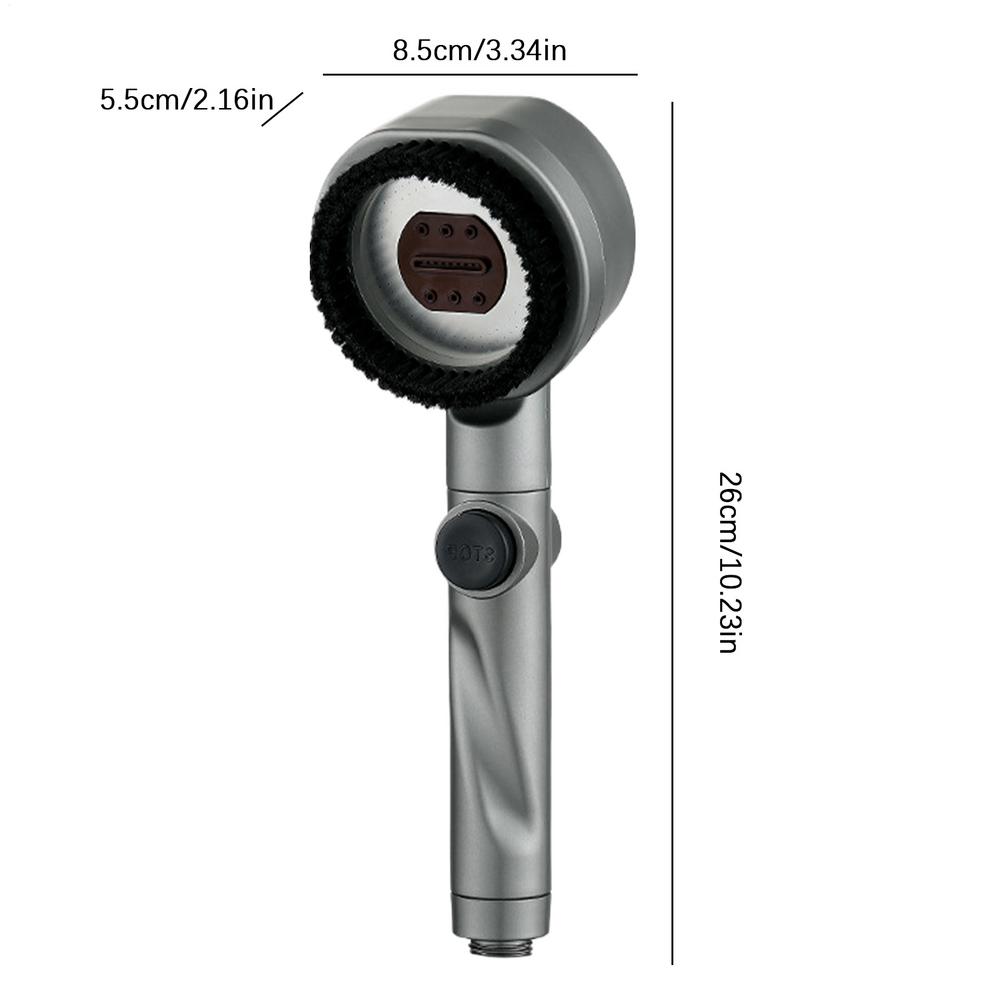 Душевая лейка с ручным управлением, 5 режимов распыления, дождевая душевая лейка со щеткой, душевая лейка для ванной комнаты, съемные головки для ванной комнаты