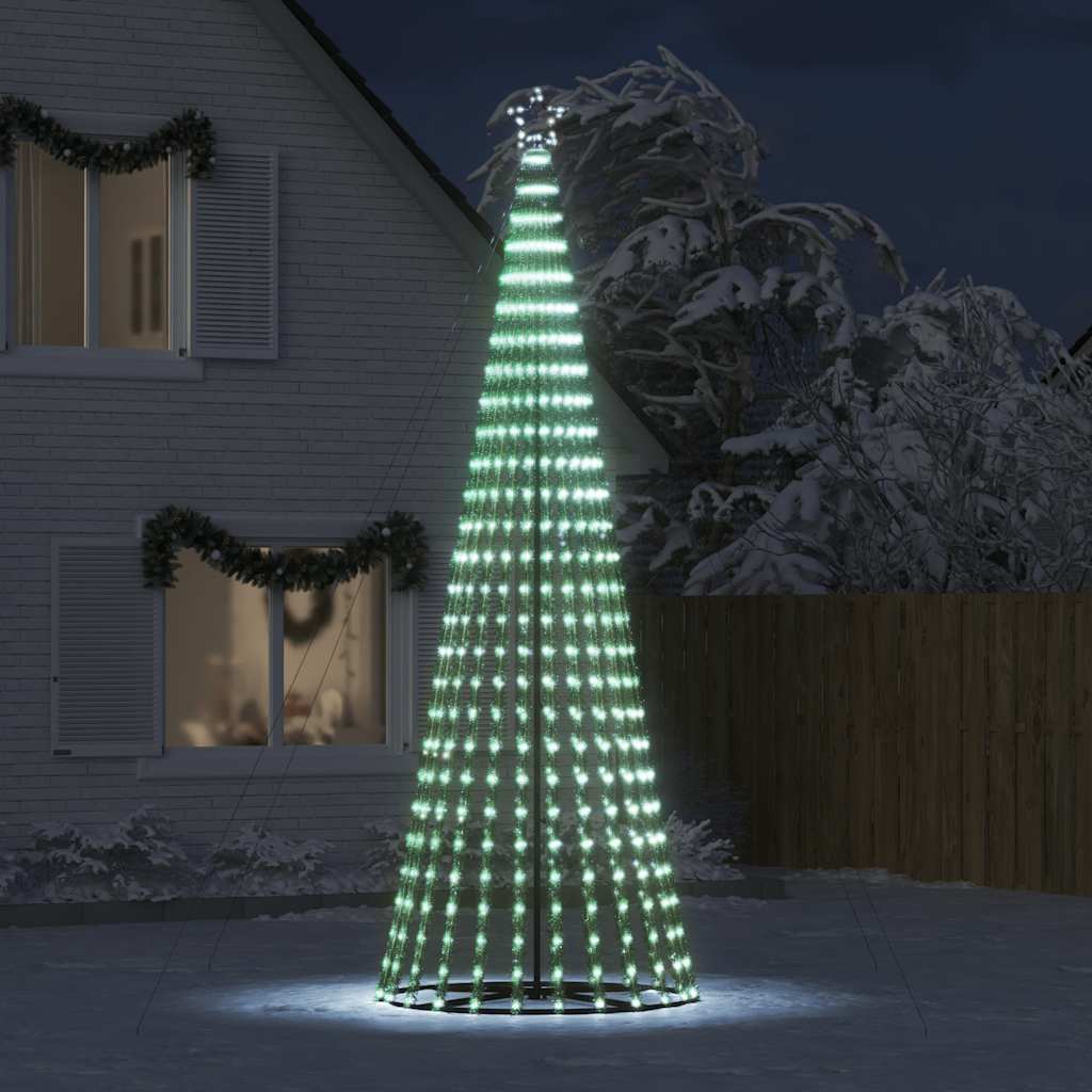 Vidaxl Stożkowa Choinka Z Lampek, 1028 Zimnych Białych Led, 403 Cm