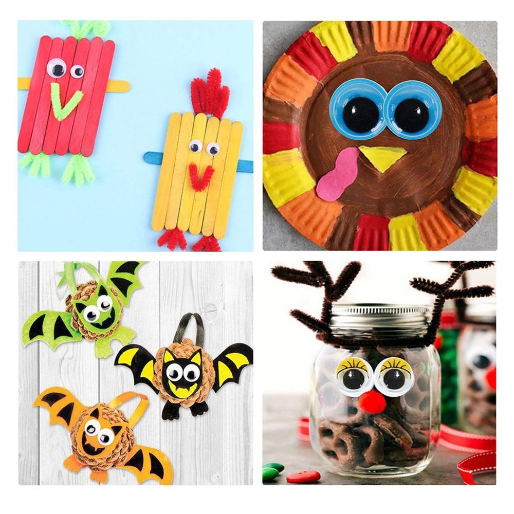 1700pcs Multi Colors Self Adhesive Eyes Self Adhesive Craft Eyes Eye Stickers Doll Decoration