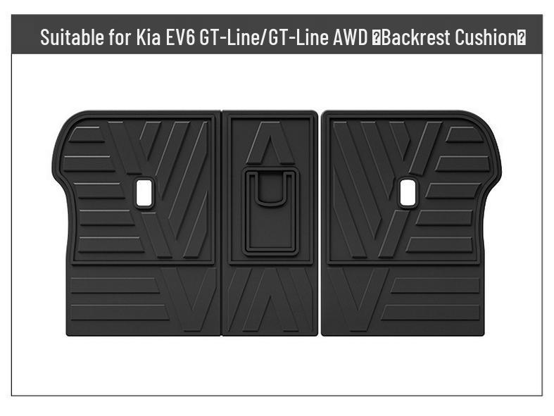Коврики Kia EV6 2022-23 из TPE - Полное покрытие салона и багажника, Включает коврик для спинки сиденья