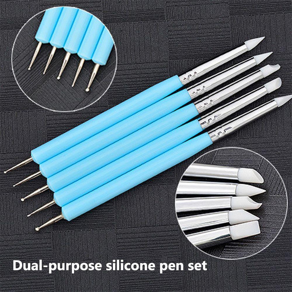 Modeling Silicone Dotting Nail Art Sculpting Tool Pottery Clay Brush