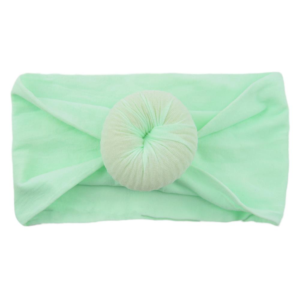 Детские головные уборы из нейлона, широкие детские аксессуары для волос, мягкие чулки с шариками, повязка на голову для малышей из нейлона, повязка на голову в виде пончика