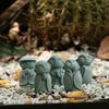 Miniature Statues Small Monk Figurines 4 Piece Resin Meditation Room  for Study Tabletop  Gifts Sets