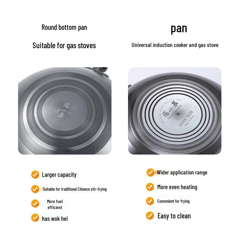 Zhang Xiaoquan 32cm Coating-Free Fine Iron Wok