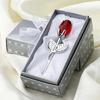 Romantic Crystal Rose Crafts Valentine's Day Gift Creative Wedding Companion Crystal Rose Souvenir Rose Love Jewelry Box Set
