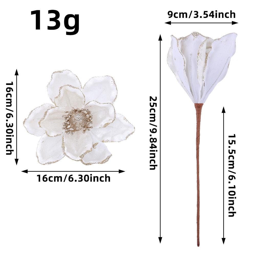 Блестящие Рождественские Цветы Искусственная Головка Цветка Пуансеттии Украшение для Рождественской Елки Домашнее Украшение Навидад новый год