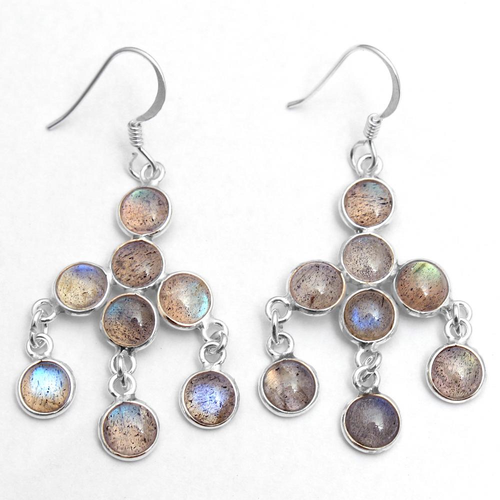 Лабрадорит, Серьга из серебра с лунным камнем, Серьга-подвеска, Серебряная подвеска, Ювелирные изделия из стерлингового серебра 925 ручной работы, Подарки для нее