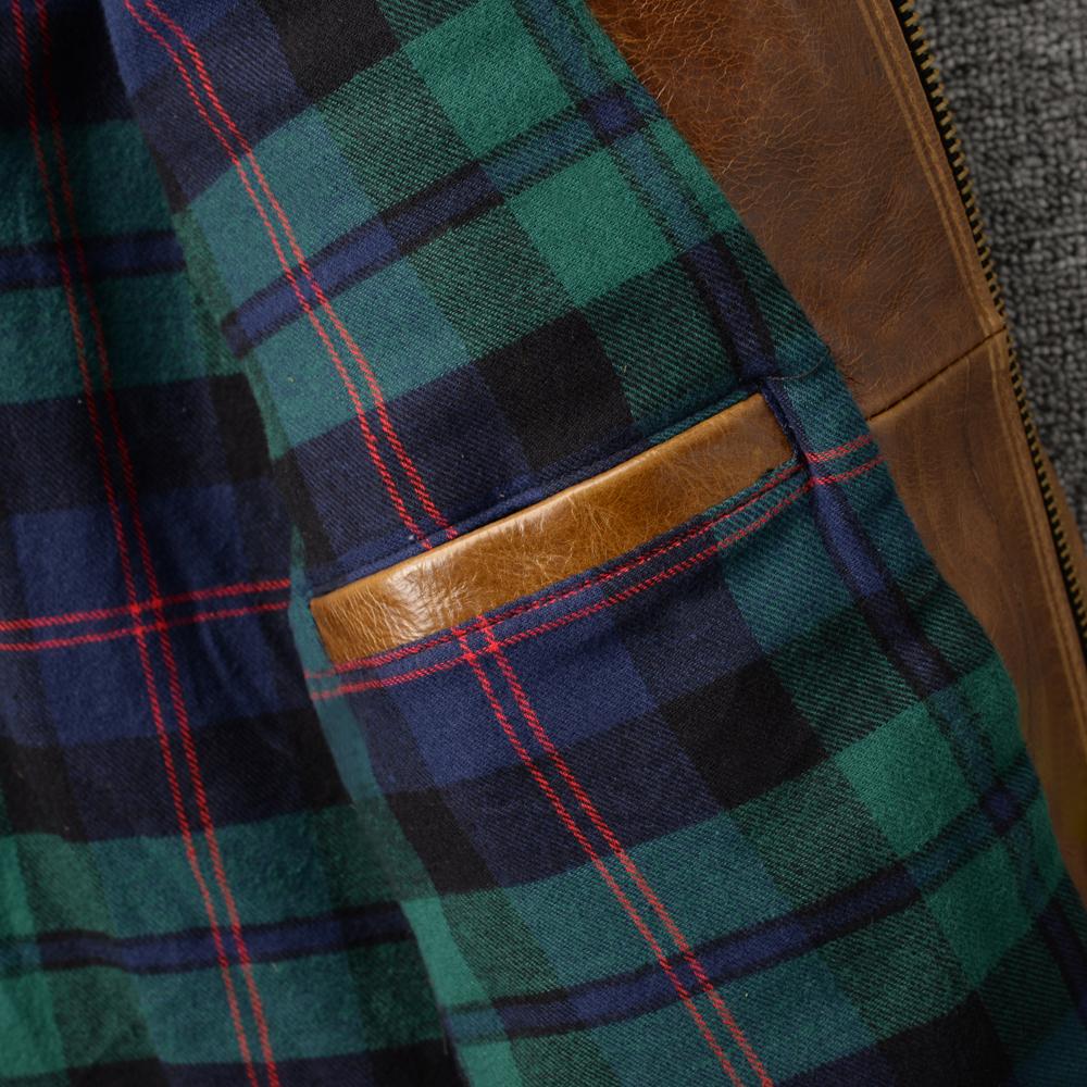 Классическая мужская куртка из натуральной коровьей кожи 1930-х годов, с эффектом изменения цвета, обработанная маслом и воском, коричневого цвета. Мужская одежда для осени.