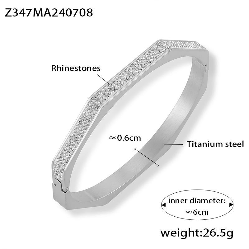 Новый интернет-знаменитость, восьмигранный браслет с полным цирконием, титановая сталь, позолоченные высококачественные цыганские украшения