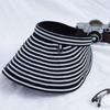 Пустые Верхние Солнцезащитные Шляпы Широкополые Козырьки Портативная Полосатая Пляжная Шляпа