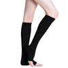 1 Pair Unisex Calf Compression Stockings Prevent Varicose Veins Shape Gradually with Pressure Elastic Open Toe Knee High Socks