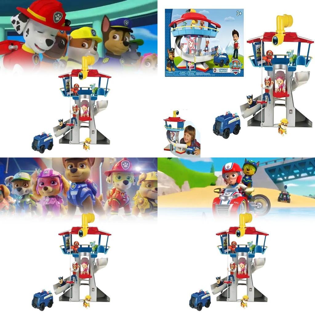 Paw Patrol Toy Set For Kids With Pullbackpolice Cars And Figures For Children Playtime