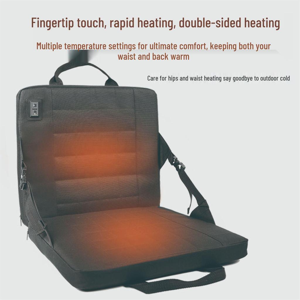 Регулируемая температура Портативная подушка с подогревом для сиденья для осени и зимы - Идеально подходит для кемпинга и концертов