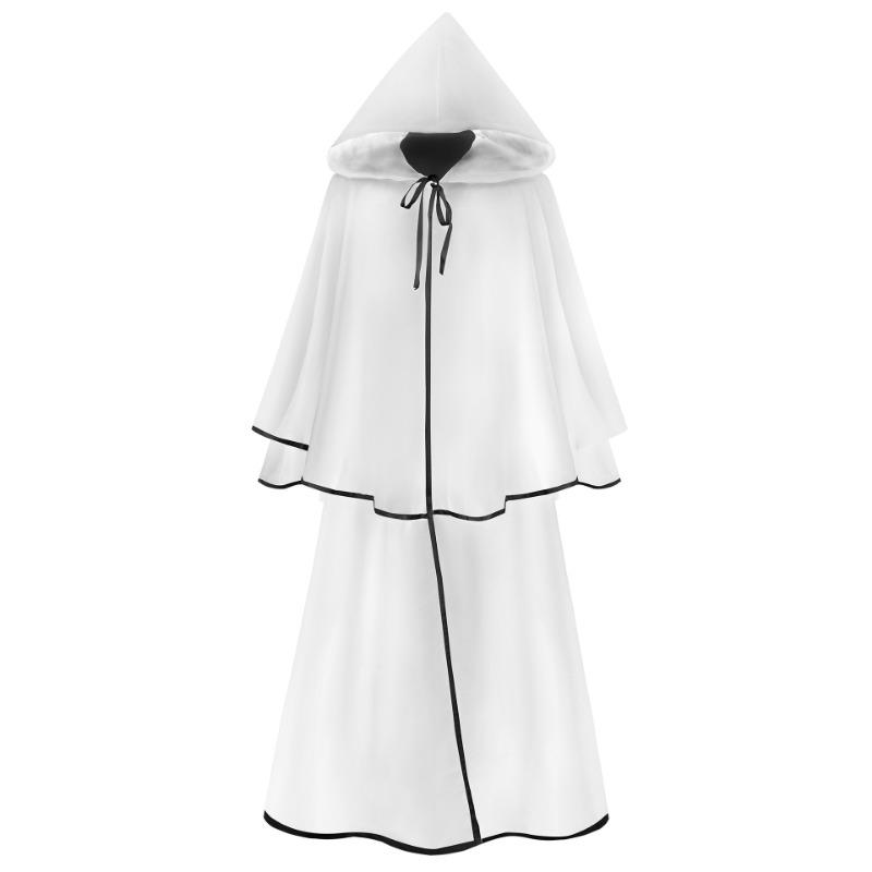 Halloween Adult Men's Medieval Retro Grim Reaper Cape Robe Wizard Cape Costume