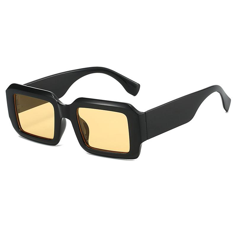 Винтажные прямоугольные солнцезащитные очки, модные квадратные очки ярких цветов, модные ретро женские брендовые дизайнерские солнцезащитные очки UV400