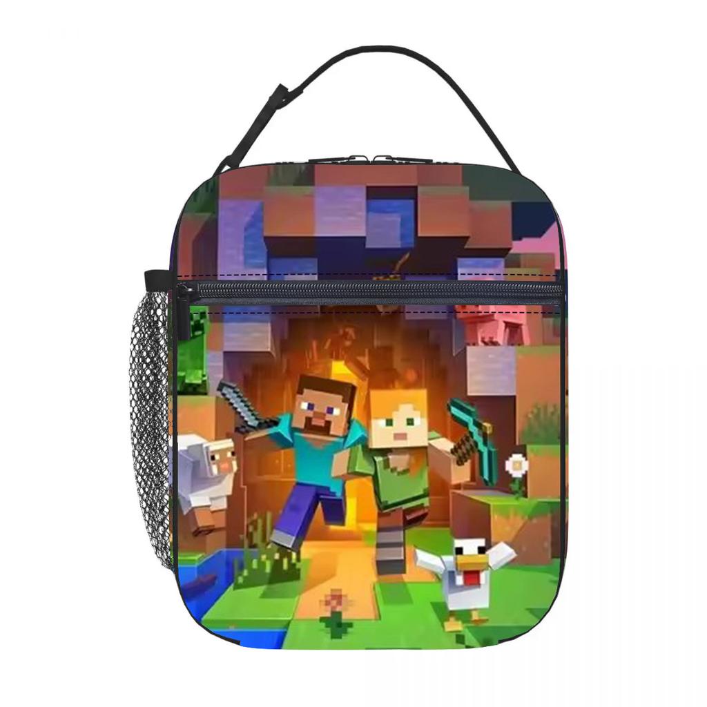 My World Elementary School School Meal Bag Children'S Handheld Satchel Insulation Box Wild Camping Storage Bag