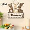 Weather Resistant Sign Wooden Welcome Sign, Rustic Door Hanging 2D Daisy Butterfly Print, Wall Art Halloween Thanksgiving Easter Seasonal Holiday for