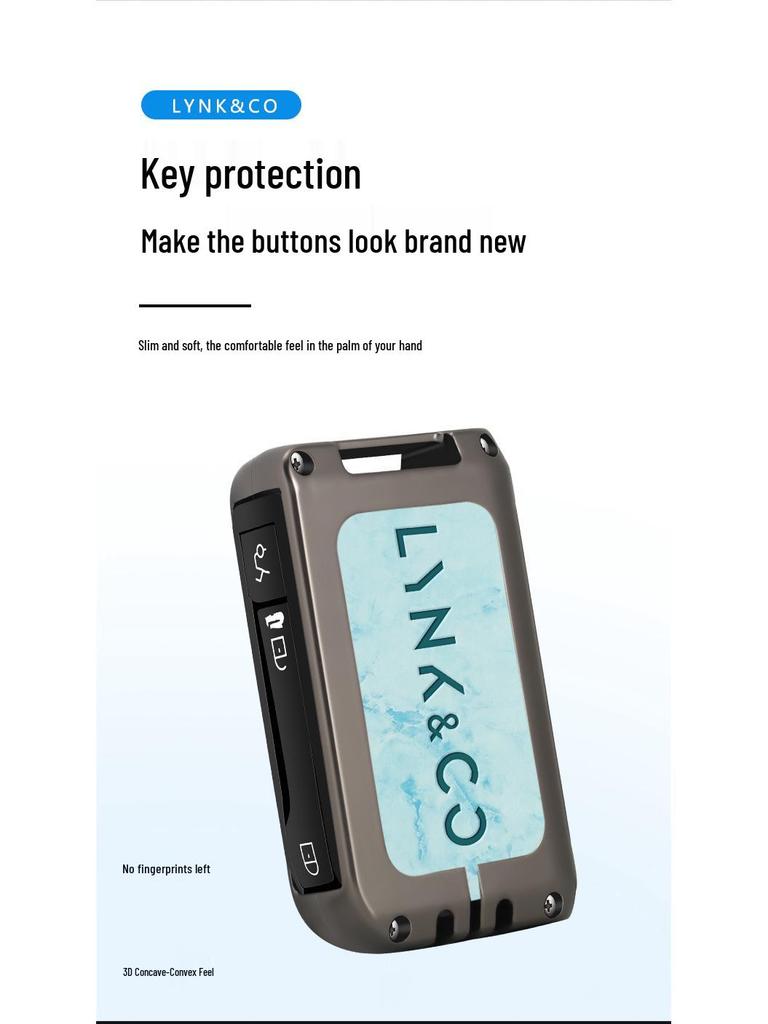 Lynk & Co 06 Key Case - 2021/2022 Model Metal High-End Men's Key Shell & Buckle