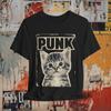 Punk Kitten T-shirt Punk Rock Cat Kitty Tee Goth Pet Lover Gift Unisex Tee