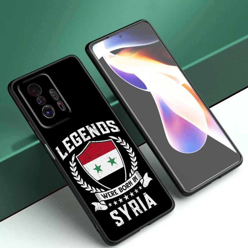Syrian Revolution Flag Black Phone Case For Xiaomi Mi 9 SE 8 10 10T 11 12 13 Lite 9T 11T 12S 12T 13T 14 Pro 5G NE 11i 12X
