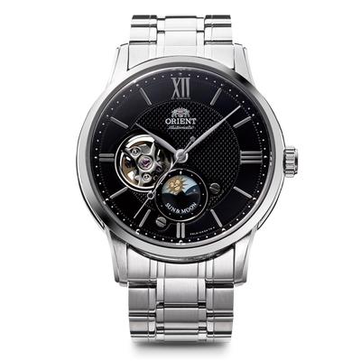 ORIENT Sun and Moon автоматические часы механические автоматические отечественный производитель гарантия классический черный [ORIENT] SUN&MOON RN-AS0001B мужские