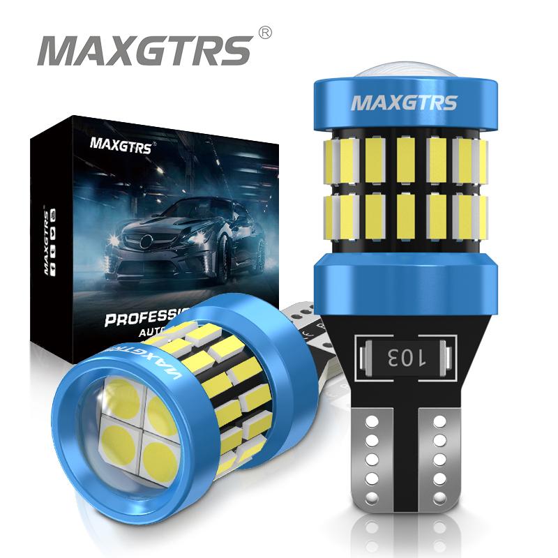MAXGTRS 2 шт. T15 W16W 921 912 Светодиод 4014+3030 6000K Белый Красный Желтый Светодиод Задний Ход Автомобиля Задний Ход Canbus Поворотник