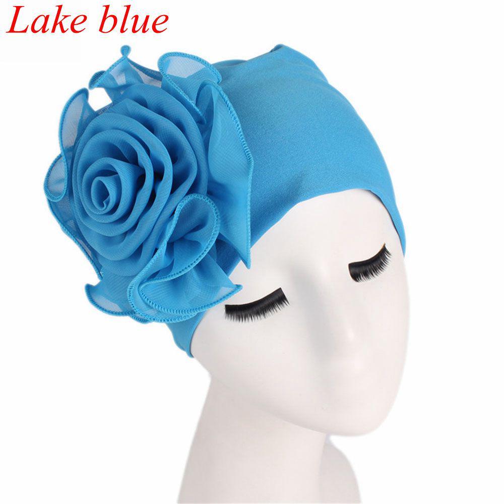 Королевская шапочка-тюрбан, шапка-колпак, размер цветка, эластичная шапочка для химиотерапии, повязка от выпадения волос, мусульманский хиджаб
