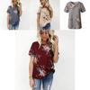 Elegant Summer Women Blouse Floral Print Short Sleeve Loose Casual T-shirt Tops