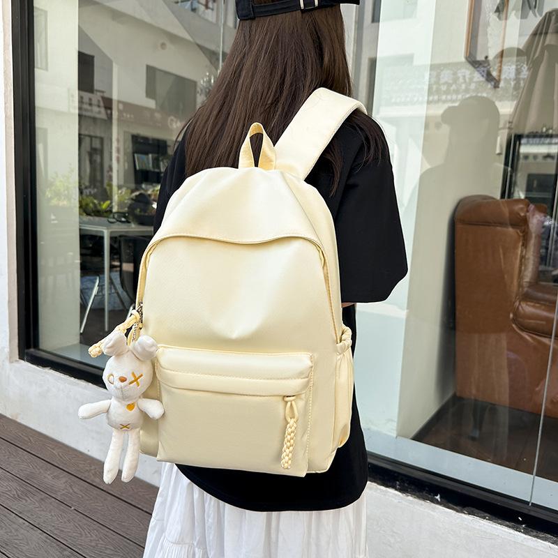 Fashion Shoulder Bag College Cute Simple Backpack Premium Sense Schoolbag Travel Bag Large Capacity