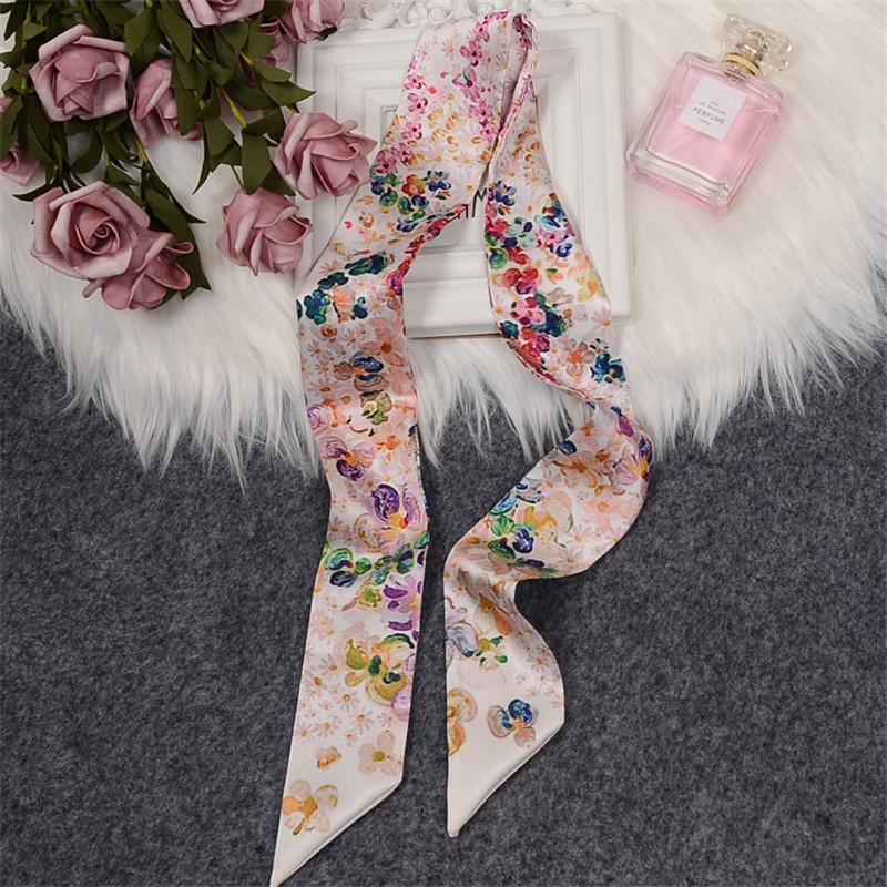 Fashion Print Hair Bands Long Hair Ribbon For Women Girls Bows Ponytail Holder Scarf Sweet Hair Accessories
