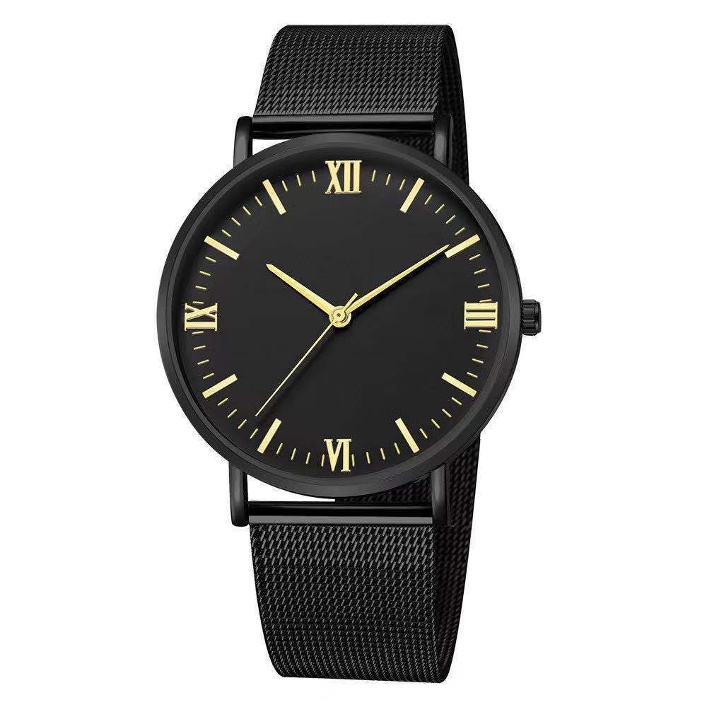 Eaby Simple Couple Quartz Fashion Watch Mesh Strap Men'S Watch