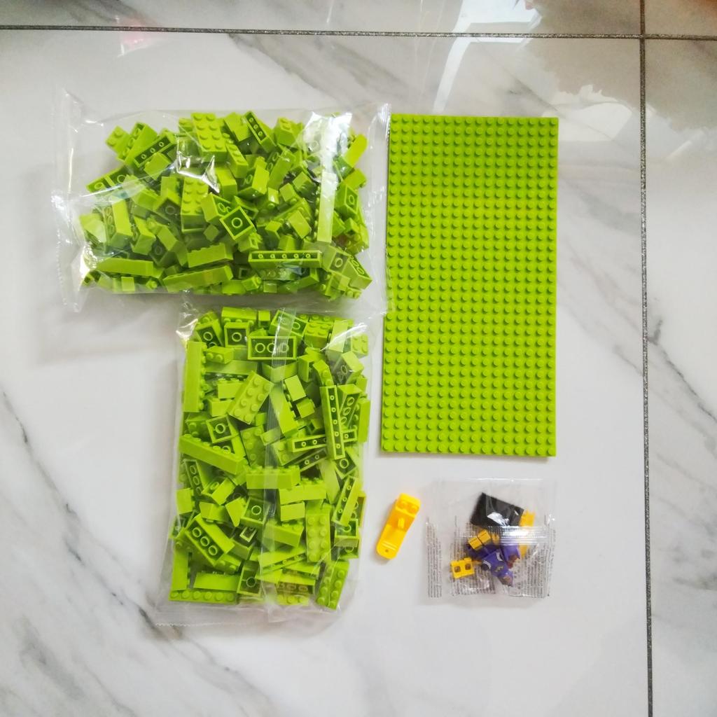 Building Blocks Hybrid Particles520g Bulk 17Colours DIY Toys for Children Free Base Plate Jigsaw Puzzle