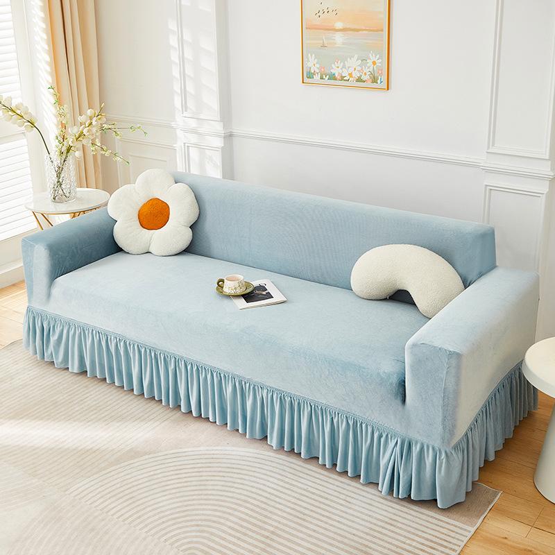 Autumn and Winter Plush Sofa Cover All in One Universal Skirt New Anti Cat Scratch High End All Inclusive Cover