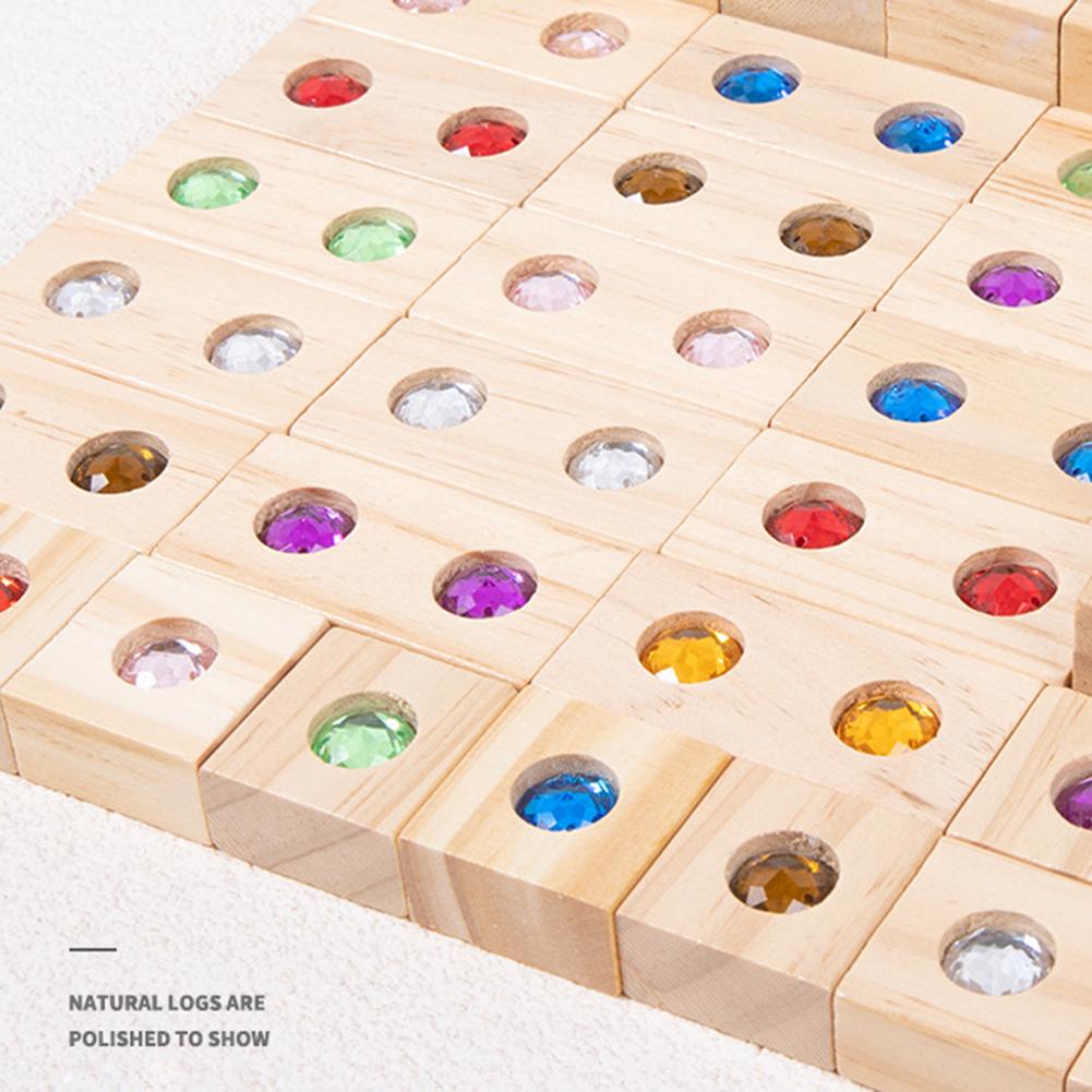 32pcs Sparkling-Gem Building Blocks Montesori Sensory Construction Toy For Boys For Boys Girls
