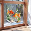 Creative Goldfish Playing Water Static Cling Wall Sticker for Living Room Bedroom Study Home Decor