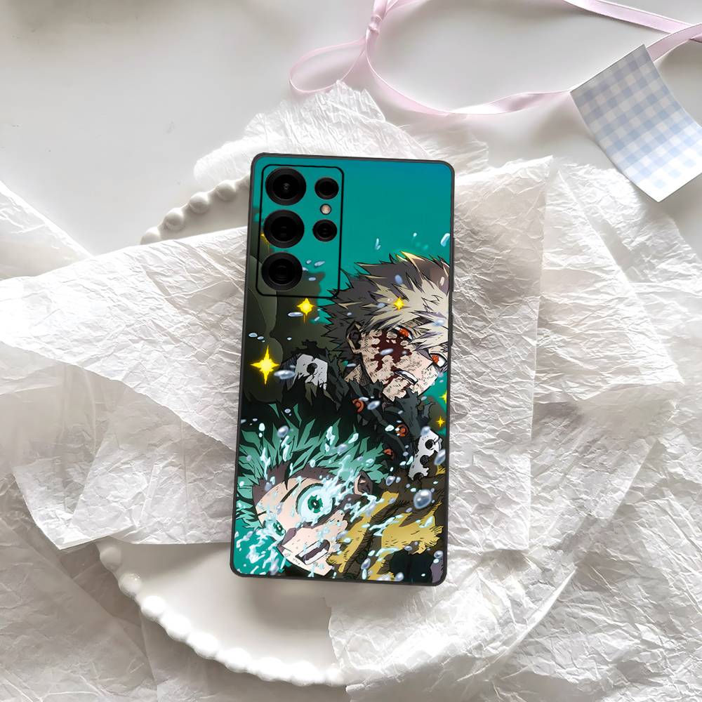 Моя геройская академия Кацуки Бакуго Чехол для телефона My Hero для Samsung S 24 Fe 25 Ultra Plus 20 Lite 21 30 22 23 24 22 Ultra 5G Fundas