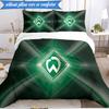 3PCS Werder Bremen football Bedding Set 2D Printing (Includes 1 Duvet Cover + 2 Pillowcases Coreless), Bedroom decor,Fan gift