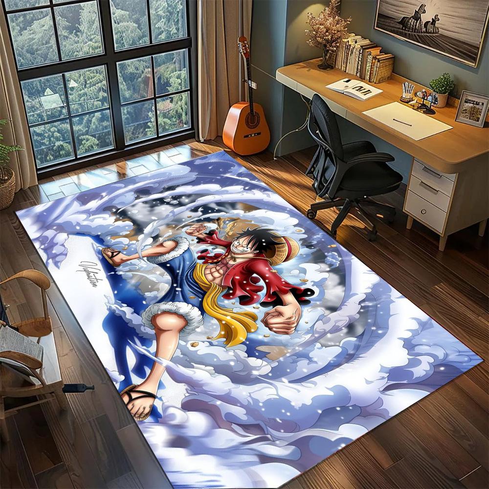 Luffy Non Slip Bedroom Ornament Carpet Rug, Washable Large Area Floor Mat Gamer Room Home.-TING