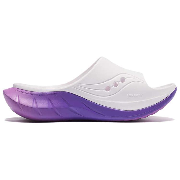 SAUCONY Cradle 2 Износостойкая амортизация Износостойкая амортизация Шлепанцы-слайдеры Унисекс Белый Фиолетовый S28903-13
