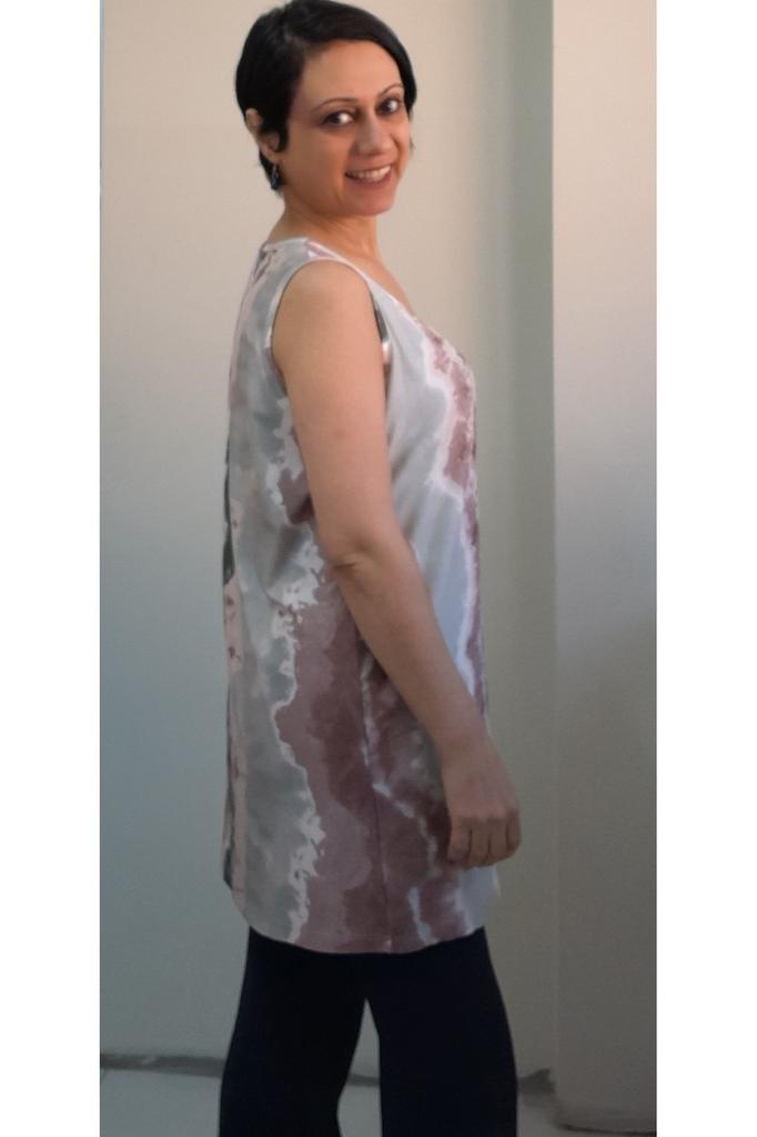 Women's Style Big Size T-Shirt Colorful Thick Strap Combed Cotton Viscose T-Shirt