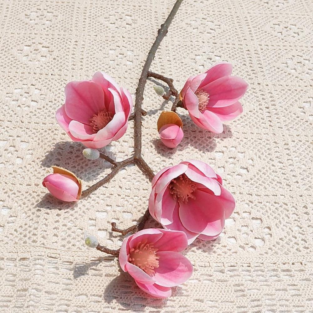 78cm Artificial Magnolia Branches Real Touch Artificial Orchid Flowers  Wedding Party Decor